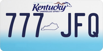 KY license plate 777JFQ