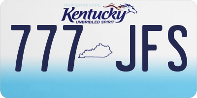 KY license plate 777JFS