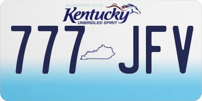 KY license plate 777JFV