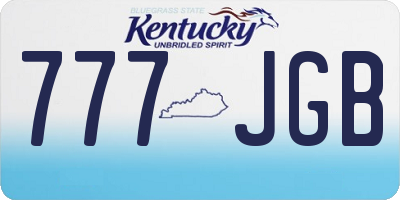 KY license plate 777JGB