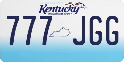 KY license plate 777JGG