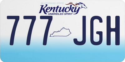 KY license plate 777JGH