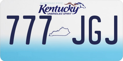 KY license plate 777JGJ