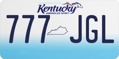 KY license plate 777JGL