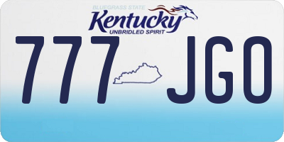KY license plate 777JGO