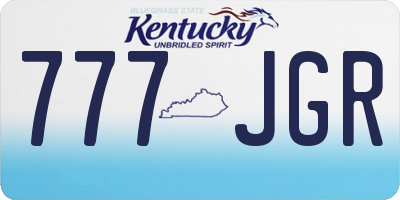 KY license plate 777JGR