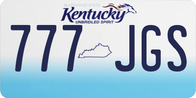 KY license plate 777JGS