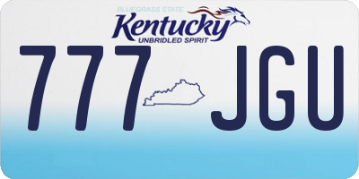 KY license plate 777JGU