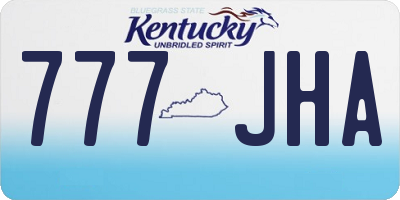 KY license plate 777JHA