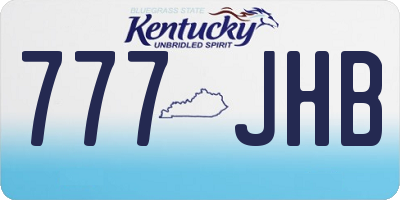 KY license plate 777JHB