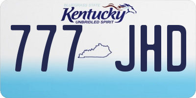 KY license plate 777JHD