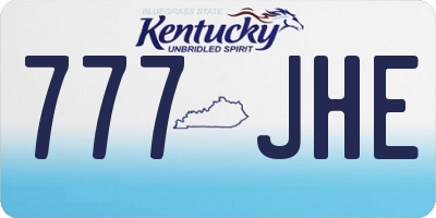 KY license plate 777JHE