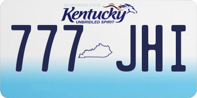 KY license plate 777JHI