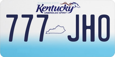 KY license plate 777JHO