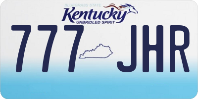 KY license plate 777JHR