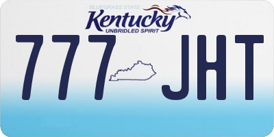 KY license plate 777JHT