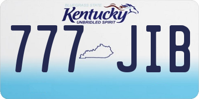 KY license plate 777JIB