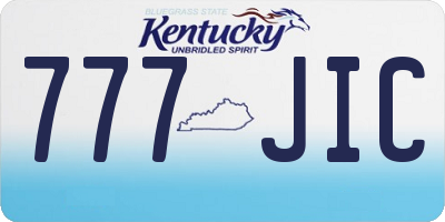 KY license plate 777JIC