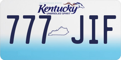 KY license plate 777JIF