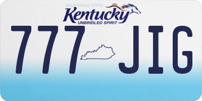 KY license plate 777JIG