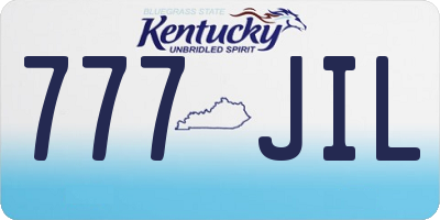 KY license plate 777JIL