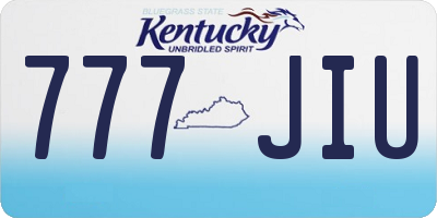KY license plate 777JIU