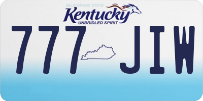 KY license plate 777JIW
