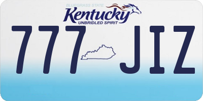 KY license plate 777JIZ