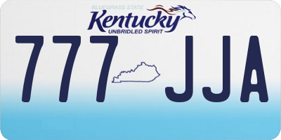 KY license plate 777JJA