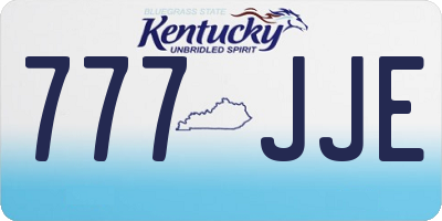 KY license plate 777JJE