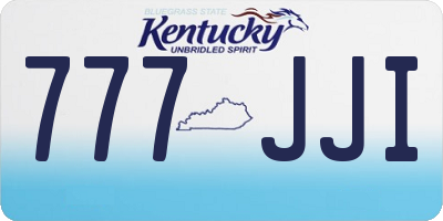 KY license plate 777JJI