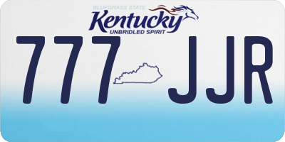 KY license plate 777JJR