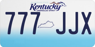 KY license plate 777JJX