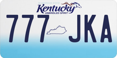 KY license plate 777JKA