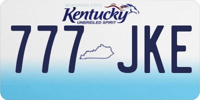 KY license plate 777JKE