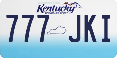 KY license plate 777JKI
