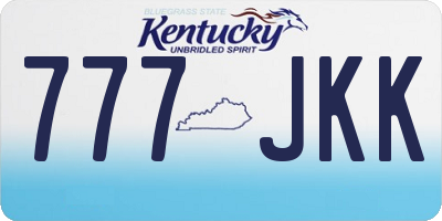 KY license plate 777JKK