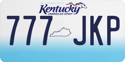 KY license plate 777JKP