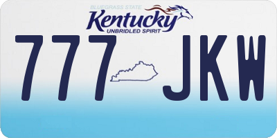 KY license plate 777JKW