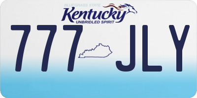 KY license plate 777JLY