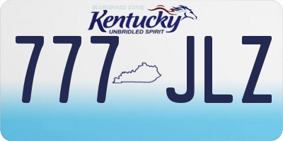 KY license plate 777JLZ
