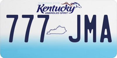 KY license plate 777JMA