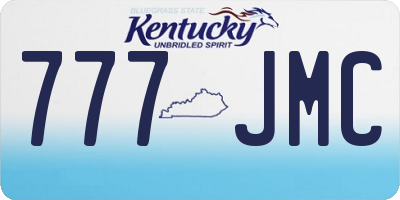 KY license plate 777JMC