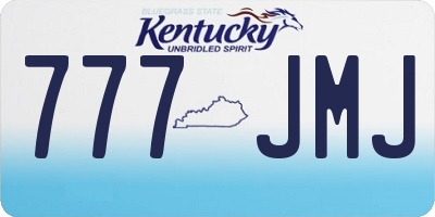 KY license plate 777JMJ