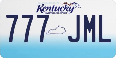 KY license plate 777JML