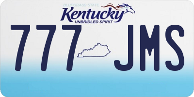 KY license plate 777JMS