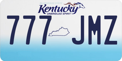 KY license plate 777JMZ