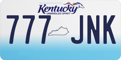 KY license plate 777JNK