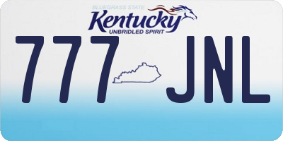 KY license plate 777JNL