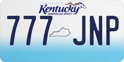 KY license plate 777JNP